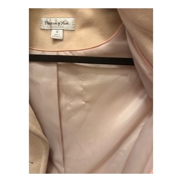 Preston & York Wool Blend Coat - Soft Beige/Tan - Size 12 - Picture 3 of 5